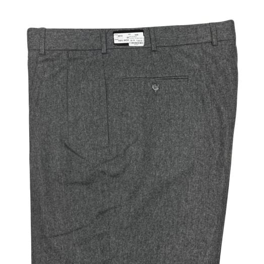 O'Connell's Plain Front Lambswool Flannel Trousers - Medium Grey (2610)