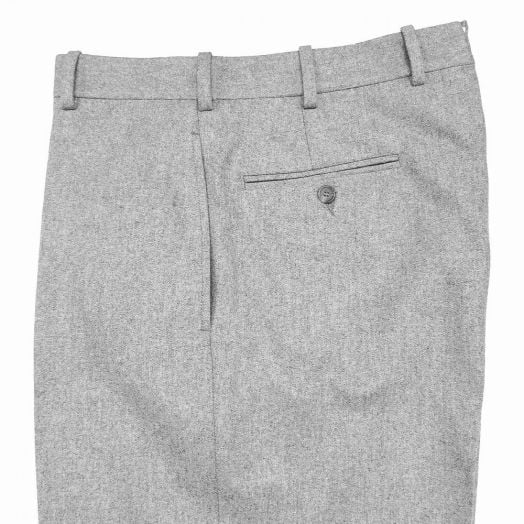 O'Connell's plain front Lambswool Flannel Trousers - Pearl Grey