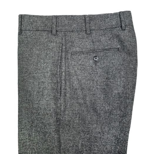 O'Connell's Plain Front Trousers - Shetland Wool - Cambridge Grey