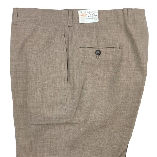 O'Connell's Plain Front Wool Blend Trousers - Light Brown (22309)