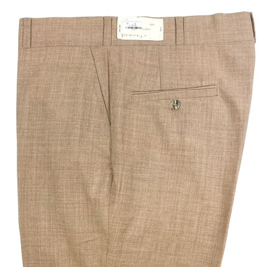O'Connell's Plain Front Wool Blend Trousers - Light Brown (2295)