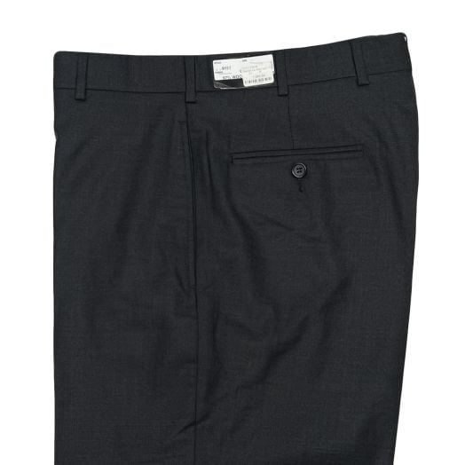 O'Connell's Plain Front Wool & Cashmere Serge Trouser - Dark Charcoal (9151)