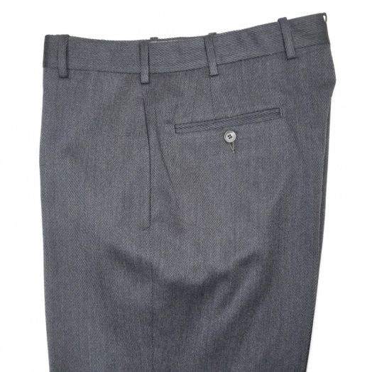 O'Connell's plain front Wool Cavalry Twill Trousers - Charcoal