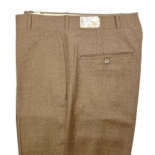 O'Connell's plain front Wool Flannel Trousers - Barley (361102 Ross)