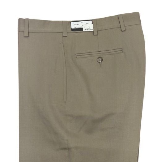 O'Connell's plain front Wool Gabardine Trousers - Taupe (3287)
