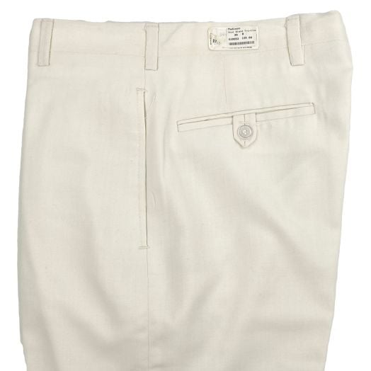 O'Connell's Plain Front Wool Blend Trousers - Winter White (Madison)