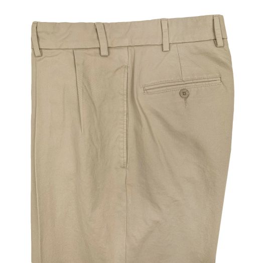 O'Connell's Pleated Army Drill Cloth Trouser - Khaki