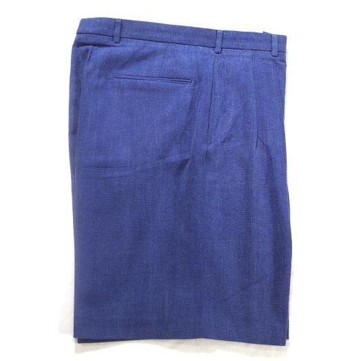 O'Connell's Pleated Bermuda Shorts - Cotton Canvas - Indigo Blue