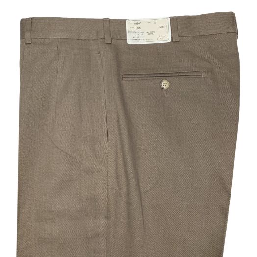O'Connell's Pleated Brushed Cotton Trousers - Taupe (095-47)