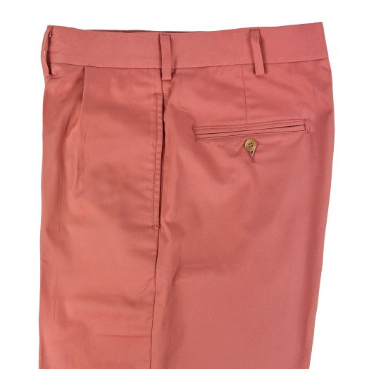 O'Connell's Pleated Cotton Dress Gabardine Trousers - Breton Red