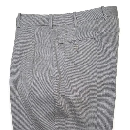 O'Connell's pleated front Wool Cavalry Twill Trousers - Light Grey