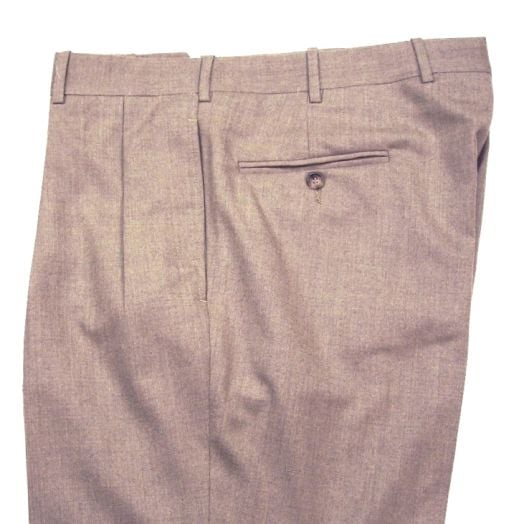 O'Connell's pleated front Wool Flannel Trousers - Barley