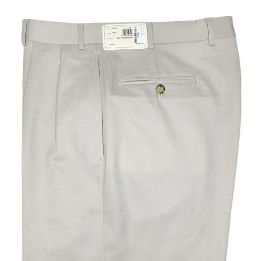 O'Connell's pleated front wool Gabardine Trousers - Stone (735-05)