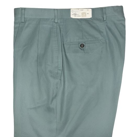 O'Connell's Pleated Sea Island Cotton Trousers - Fern (C819)