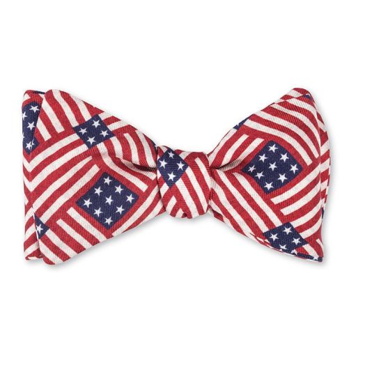 O'Connell's Printed Silk Bow Tie - Stars & Stripes (095934)