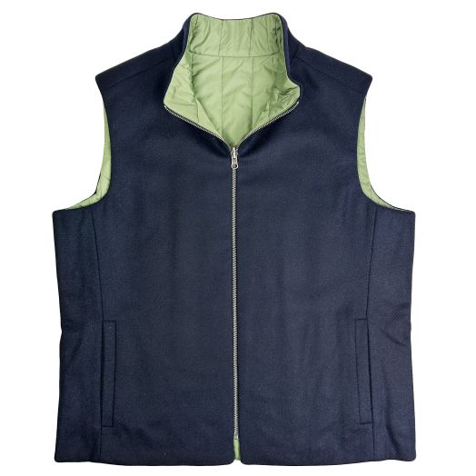 O'Connell's Reversible Vest Navy & Lime