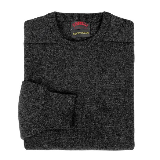 O'Connell's Scottish Cashmere Crewneck Sweater - Charcoal