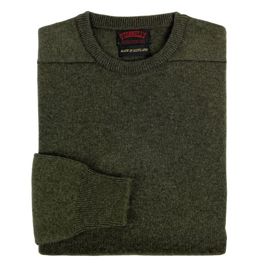 O'Connell's Scottish Cashmere Crewneck Sweater - Loden