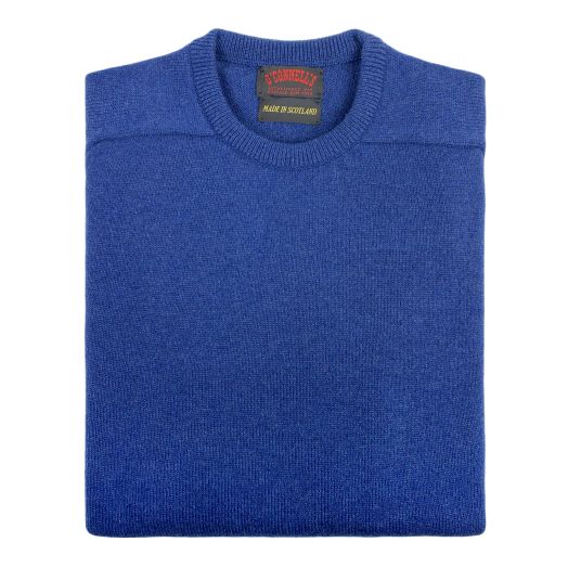 O'Connell's Scottish Cashmere Crewneck Sweater - Noss Blue