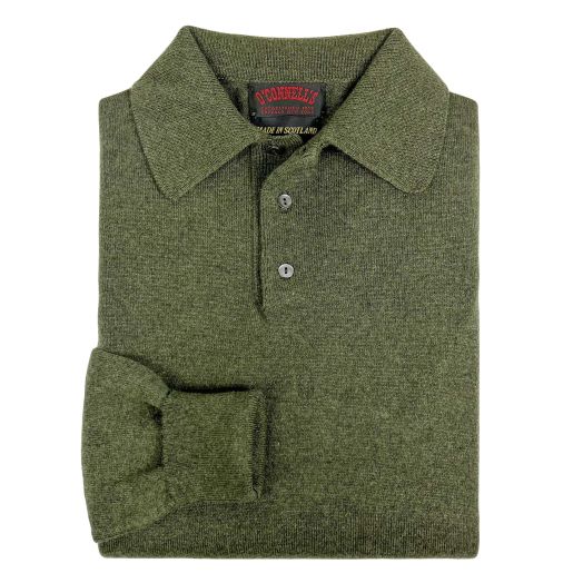O'Connell's Scottish Cashmere Polo - Loden