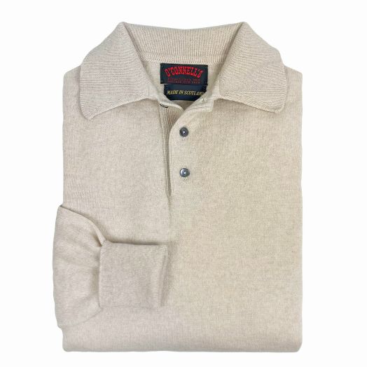 O'Connell's Scottish Cashmere Polo - Natural