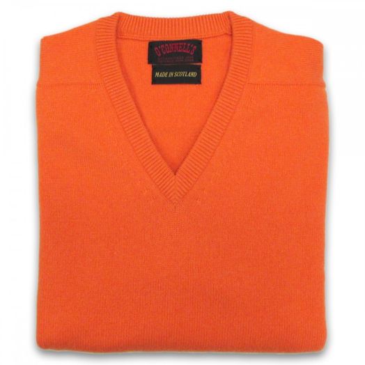 O'Connell's Scottish Cashmere V-Neck Sweater - Mercury