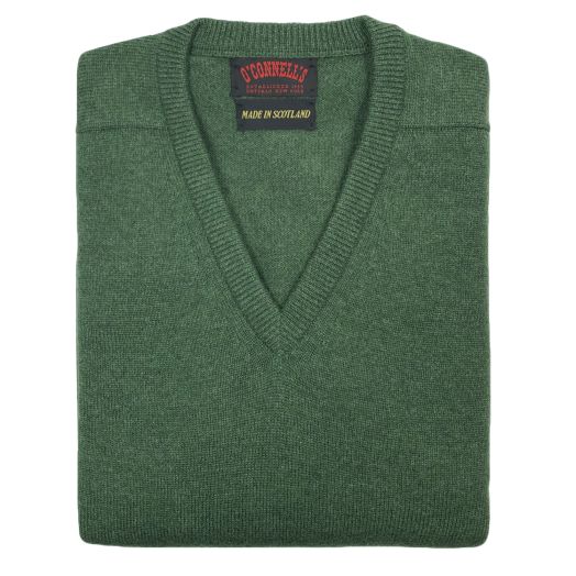O'Connell's Scottish Cashmere V-Neck Sweater - Serpentine