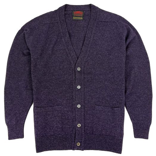 O'Connell's Scottish Lambswool Cardigan - Elderberry