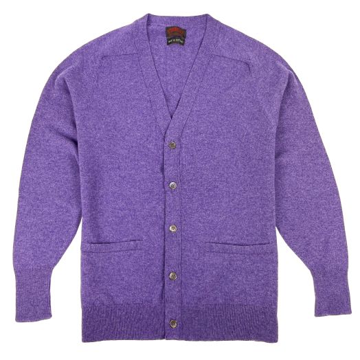 O'Connell's Scottish Lambswool Cardigan - Heliotrope