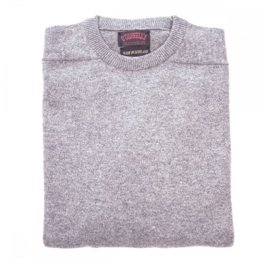 O'Connell's Scottish Lambswool Crewneck Sweater - Light Grey