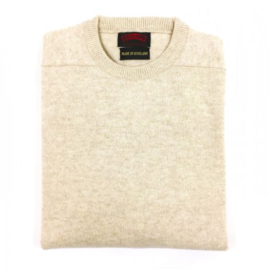O'Connell's Scottish Lambswool Crewneck Sweater - Linen