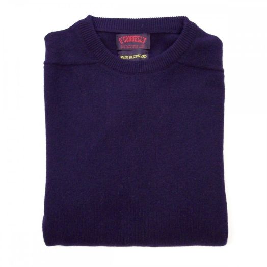 O'Connell's Scottish Lambswool Crewneck Sweater - Navy