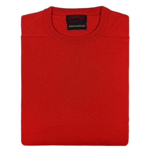 O'Connell's Scottish Lambswool Crewneck Sweater - Scarlet