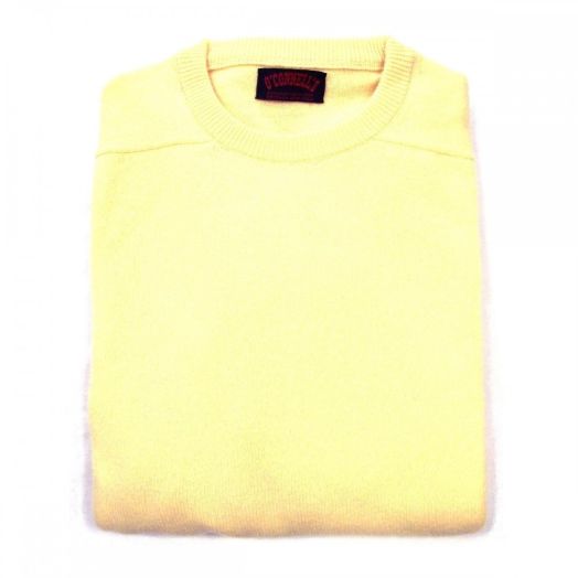 O'Connell's Scottish Lambswool Crewneck Sweater - Solar