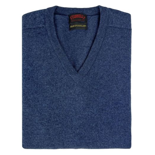 O'Connell's Scottish Lambswool V-Neck Sweater - Rhapsody