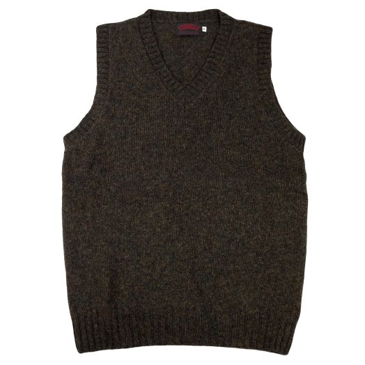 O'Connell's Scottish Shetland Wool Sleeveless Pullover - Autumn