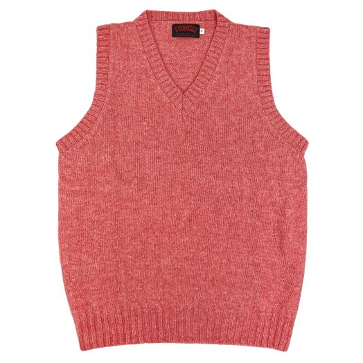 O'Connell's Scottish Shetland Wool Sleeveless Pullover - Rosebud