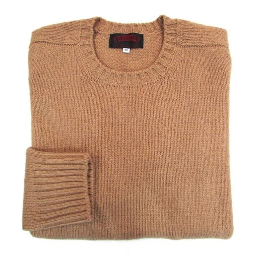 O'Connell's Scottish Shetland Wool Sweater - Camel