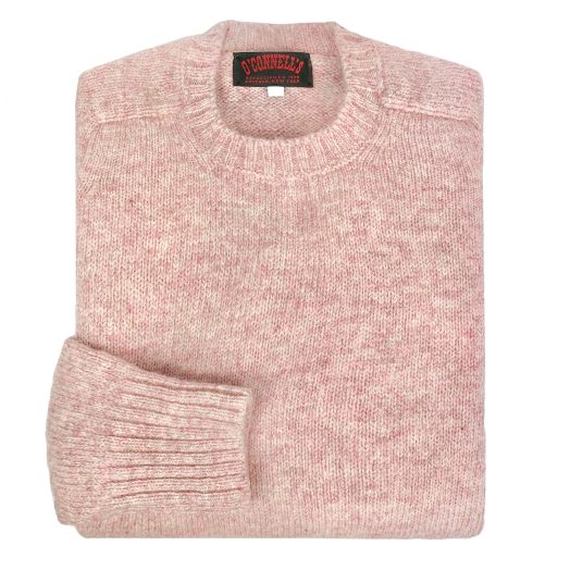 O'Connell's Scottish Shetland Wool Sweater - Carnation