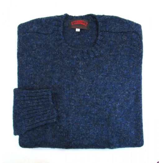 O'Connell's Scottish Shetland Wool Sweater - Denim