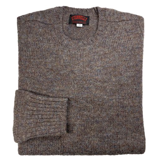O'Connell's Scottish Shetland Wool Sweater - Heather Marl