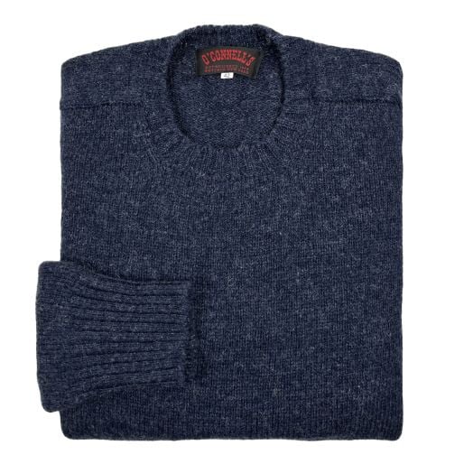 O'Connell's Scottish Shetland Wool Sweater - Midnight
