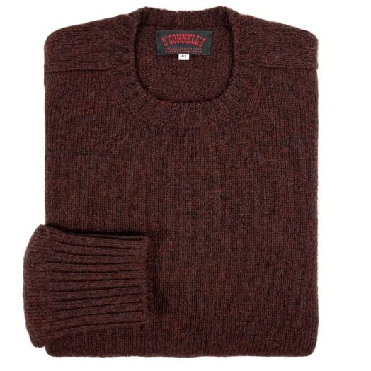 O'Connell's Scottish Shetland Wool Sweater - Peat