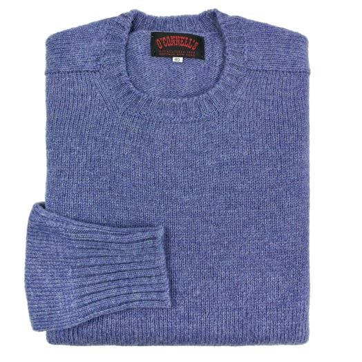 O'Connell's Scottish Shetland Wool Sweater - Periwinkle