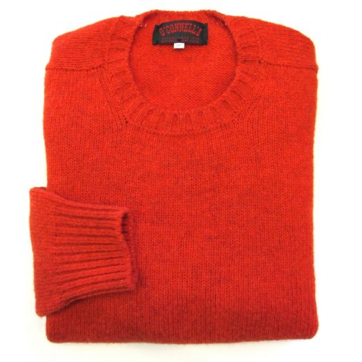 O'Connell's Scottish Shetland Wool Sweater - Poppy