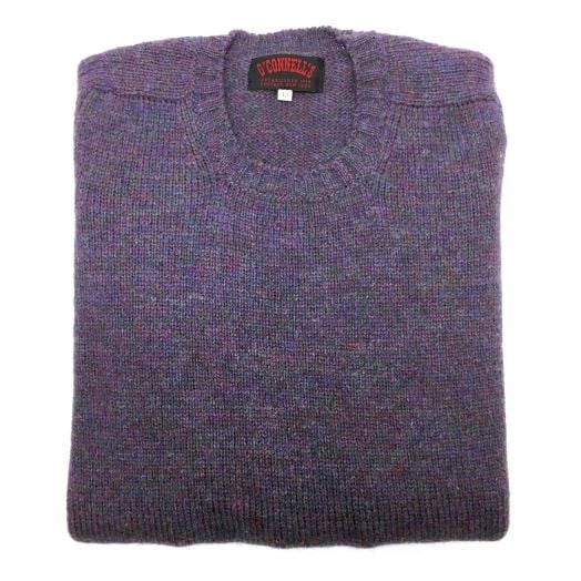 O'Connell's Scottish Shetland Wool Sweater - Purple Haze