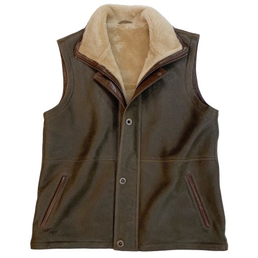 O'Connell's Shearling Vest - Brown