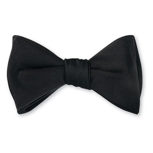 O'Connell's Silk Grosgrain Formal Bow Tie - Black (butterfly) Extra Long (107761)