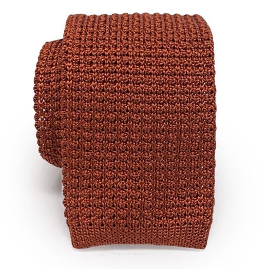 O'Connell's Silk Knit Necktie - Rust (099928)