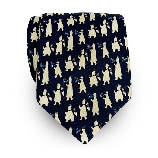O'Connell's Silk Print Tie - 'Harvard - Yale Game'(117292)